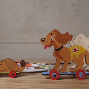 Ugears 4Kids Kitten & Puppy 3D Wooden Painted Pets Model