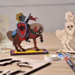Ugears 4Kids Knight 3D Horse Wooden Paint Model Kit