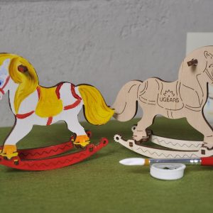 Ugears 4Kids Rocking Horse 3D Painted Wooden Model