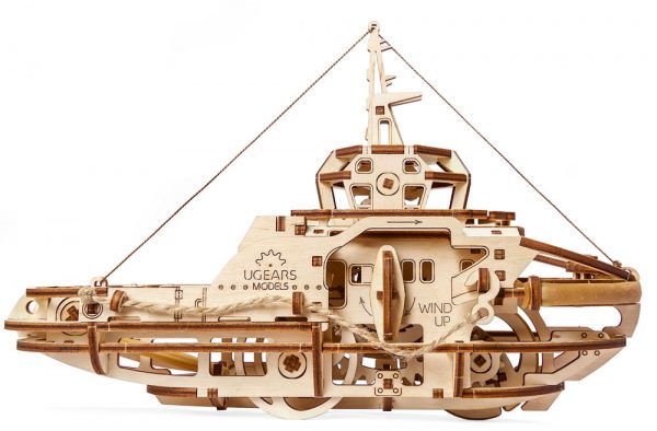 Ugears Tugboat 3D Wooden Boat Model