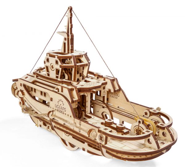 Ugears Tugboat 3D Wood Boat Model Kit