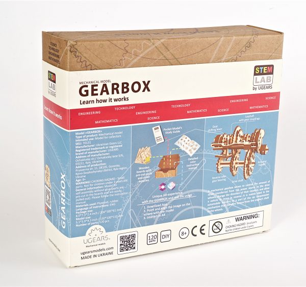 Ugears Stem Lab Gearbox 3D Wood Model Kit