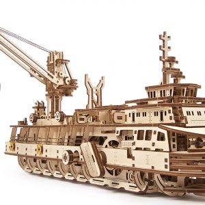Ugears Research Vessel 3D Wooden Boat Model